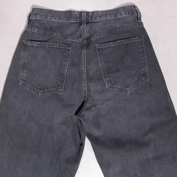 AGOLDE Criss Cross Jeans Black Denim High Rise Straight Button-Fly Women's 28 - Picture 6 of 6